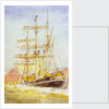 'Discovery' bending sails by William Lionel Wyllie
