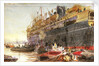 P&O liner coaling prior to embarkation, probably the 'Mongolia' (1922) by William Lionel Wyllie