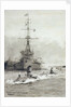 Submarines passing Dreadnought by William Lionel Wyllie