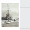 Submarines passing Dreadnought by William Lionel Wyllie