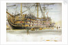 HMS Victory During Her Restoration by William Lionel Wyllie