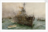 HMS 'Audacious' sinking off Loch Swilly after striking a mine, 27 October 1914 by William Lionel Wyllie