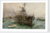 HMS 'Audacious' sinking off Loch Swilly after striking a mine, 27 October 1914 by William Lionel Wyllie