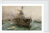 HMS 'Audacious' sinking off Loch Swilly after striking a mine, 27 October 1914 by William Lionel Wyllie