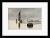 A Thames barge and a cement works by William Lionel Wyllie