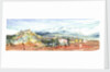 View of a Town on a Hill with Snow-capped Mountains Beyond by William Lionel Wyllie