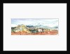 View of a Town on a Hill with Snow-capped Mountains Beyond by William Lionel Wyllie