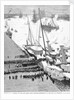 Funeral of the late Prince Louis Napoleon - debarkation of the body at Woolwich. by William Lionel Wyllie