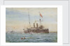HMS 'Bonaventure' and submarines by William Lionel Wyllie