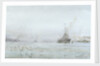 The interned German High Seas Fleet at Scapa Flow, with HMS 'Carlisle' and 'Blonde' by William Lionel Wyllie