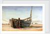 A Fishing Boat from St Valery-sur-Somme at Berck-sur-Mer by William Lionel Wyllie