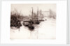Eel boats off the Tower of London by William Lionel Wyllie