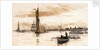 Greenwich with barges and other craft. by William Lionel Wyllie