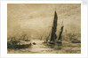 Barge and other craft on the River by William Lionel Wyllie