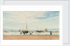 Fishing boats near a beach by William Lionel Wyllie