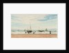 Fishing boats near a beach by William Lionel Wyllie