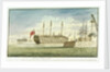 View of Portsmouth with a moored naval hulk by Edward Bamfylde Eagles