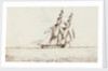 Bow view of the 'Waterwitch' upon the starboard tack by Edward Bamfylde Eagles