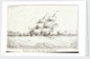 Sailing vessels at sea by Edward Bamfylde Eagles
