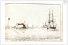 His Majesty's Ship Barham hove down by His Majesty's Ship Shannon at the Island of Curacoa by Lt Edward Bamfylde Eagles