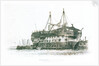 Prison-ship in Portsmouth Harbour with the convicts going on board by Edward William Cooke