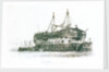 Prison-ship in Portsmouth Harbour with the convicts going on board by Edward William Cooke