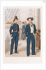 Uniforms of the Royal Navy no 6: Clerk, Second Master and A.B. Seaman by unknown