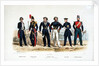 Marines: Commissaire de Marine. Artillerie de Marine (Lieutenant). Equipages de Ligne (Matelot and Quartier-Maitre). Ecole Navale. Gendarmerie Coloniale by de Villain