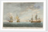 Taking of the 'Marquese de Antin' and 'Louis Erasme' by the Prince Frederick and Duke privateers by Charles Brooking