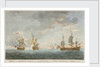 Taking of the 'Marquese de Antin' and 'Louis Erasme' by the Prince Frederick and Duke privateers by Charles Brooking