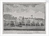 A view of Geriah as it was taken by the British fleet under the command of the Admirals Watson and Pocock February 13th 1756 by M. Hore