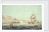French batteries firing at the brig 'Childers' off Brest 1793 by unknown