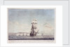 64-gun ship 'Dictator' (1783) engaging Danish gunboats, 26 June 1808 by N. Truslew