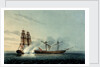 The Turkish frigate 'Badere Zaffer' striking to HMS 'Seahorse' by Robert Pollard