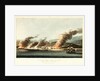 No. 10 'A view of Linga or Lung, from the sea, during the destruction of dhows on 16 November 1809' by R. Temple