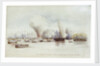 Gun boat Haughty & leading boats in Fatcham Creek 1st June 1857 just above Hyacinth Island by unknown