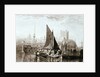 Thames barge carrying hay, a prison hulk and other shipping at Rochester, on the River Medway by Joseph Mallord William Turner