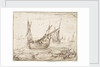 A herring buss catching a large fish by Hendrick Cornelisz Vroom