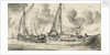 Study of a waterschip and a smalschip - fishing boats by Reinier Nooms
