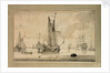 A Dutch yacht leaving the shore in a light air by Wigerus Vitringa