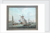 An East India Company's Yacht in a Dutch Harbour, pre-1826 by Gerrit Groenewegen