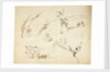 Sketches of two stern views of ships also of an anchor and rigging by Oswald Walter Brierly