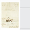 Four sketches of HM Survey ship 'Merlin', 9 May 1856 by Oswald Walter Brierly