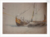 Turkish coaster or caique, Stamboul (Istanbul, Turkey), November 1855 by Oswald Walter Brierly