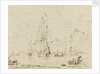 Sketch of shipping off a high coast by Samuel Scott