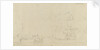 Sketch of a small sailing vessel saluting near the shore by Samuel Scott
