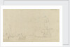 Sketch of a small sailing vessel saluting near the shore by Samuel Scott