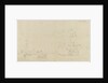Sketch of a small sailing vessel saluting near the shore by Samuel Scott
