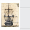 Study of the stern gallery of a vessel, also showing the rigging and sails by unknown