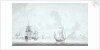 A Polacca and men of war in light airs off Stromboli, 1785 by Robert Cleveley